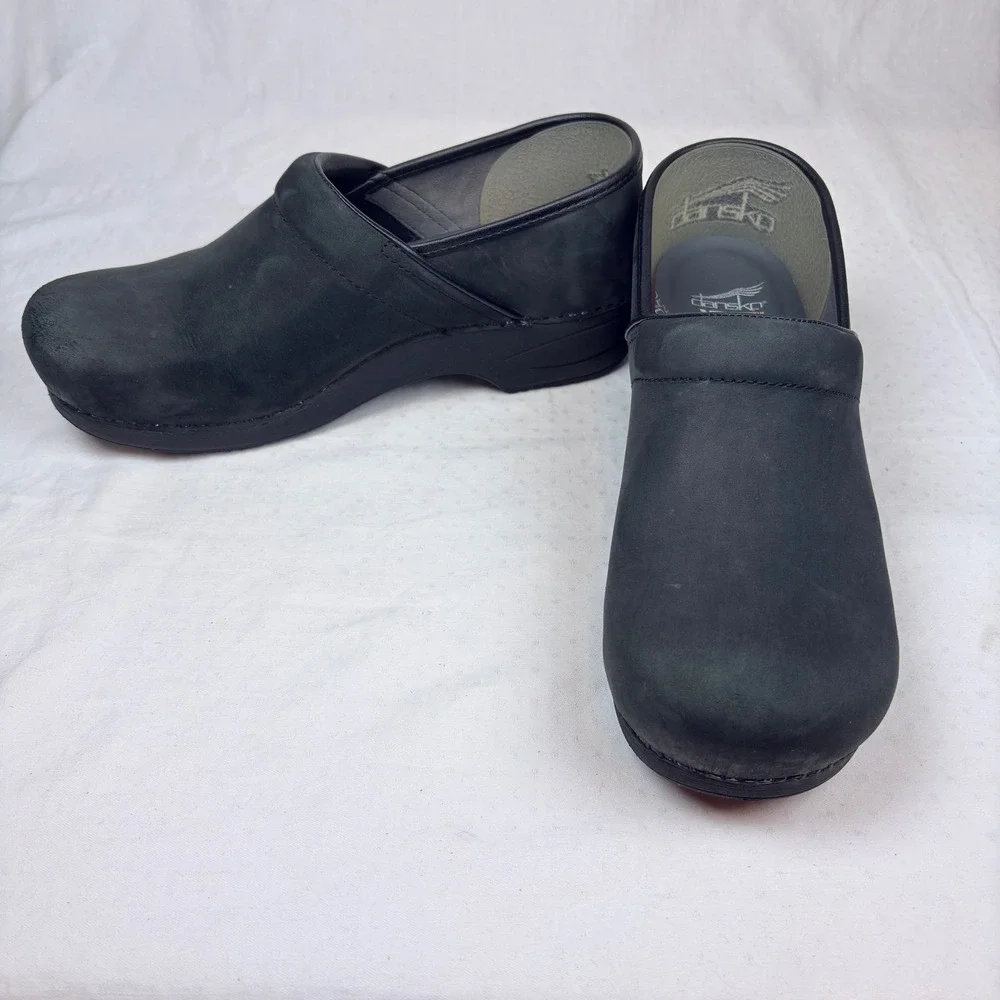 Dansko XP 2.0 Men Burnished Black Nubuck Clogs Slip On  Professional  44 10.5